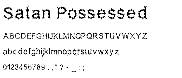 Satan Possessed font